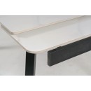 Стол обеденный SIGNAL JOHN белый/черный 120-180/85